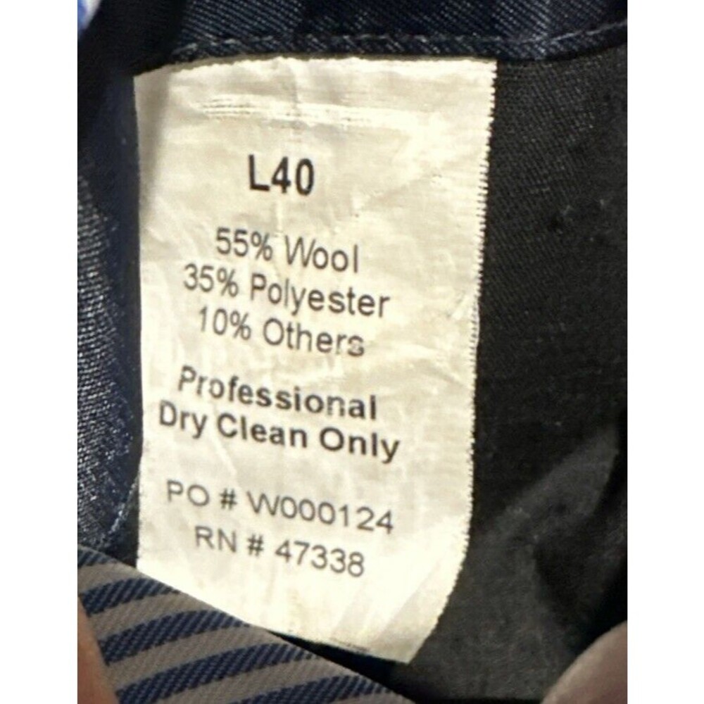 Tommy Hilfiger Menβs 40L Wool Blend Blue Speckled Knit Blazer Sport Coat Long - Picture 9 of 11